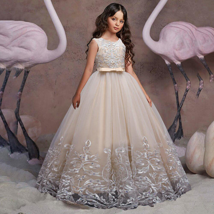 Puffy Tulle Lace Flower Girl  And Christening Dress BENNYS