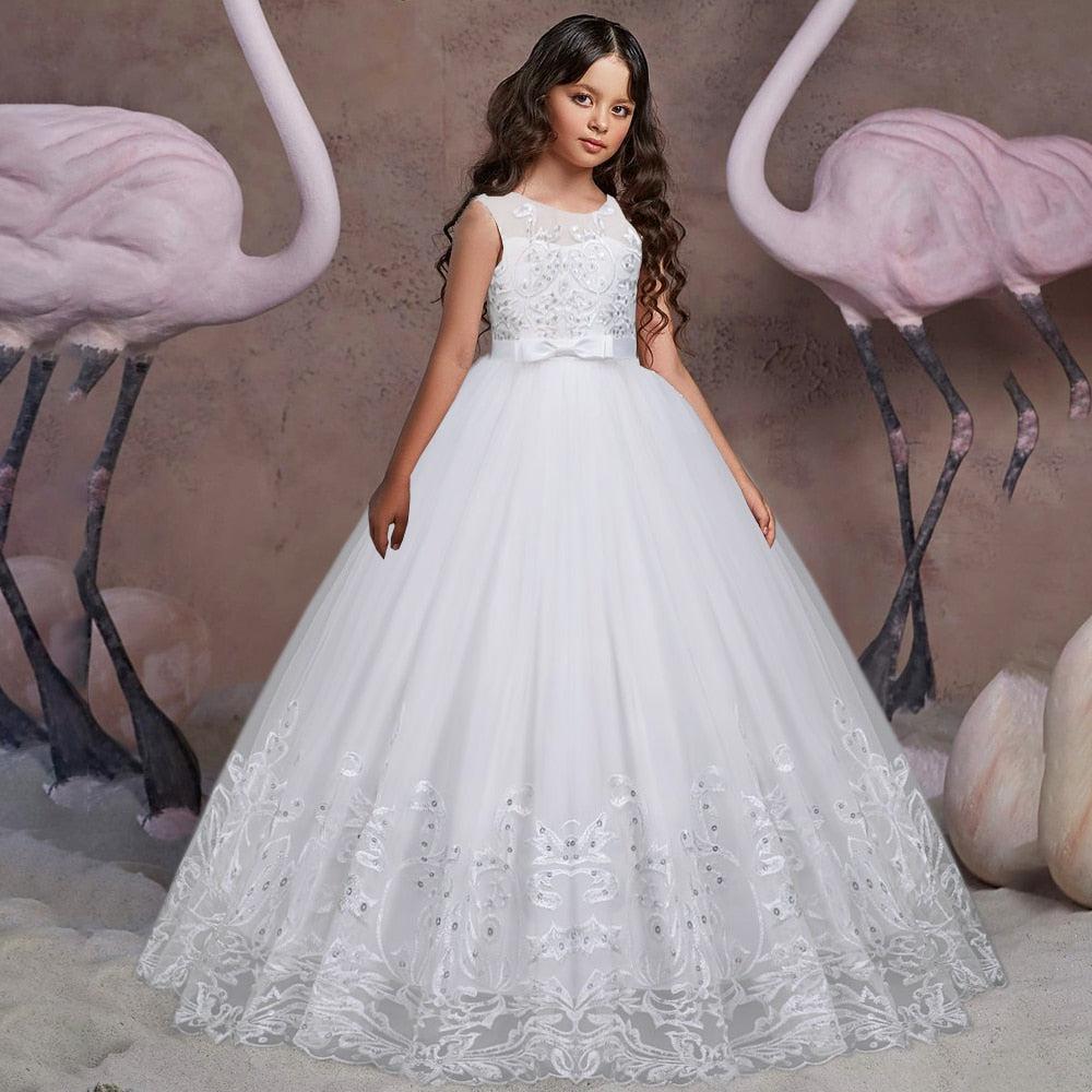 Puffy Tulle Lace Flower Girl  And Christening Dress BENNYS