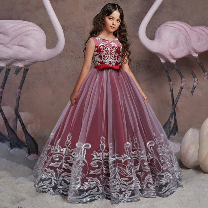 Puffy Tulle Lace Flower Girl  And Christening Dress BENNYS
