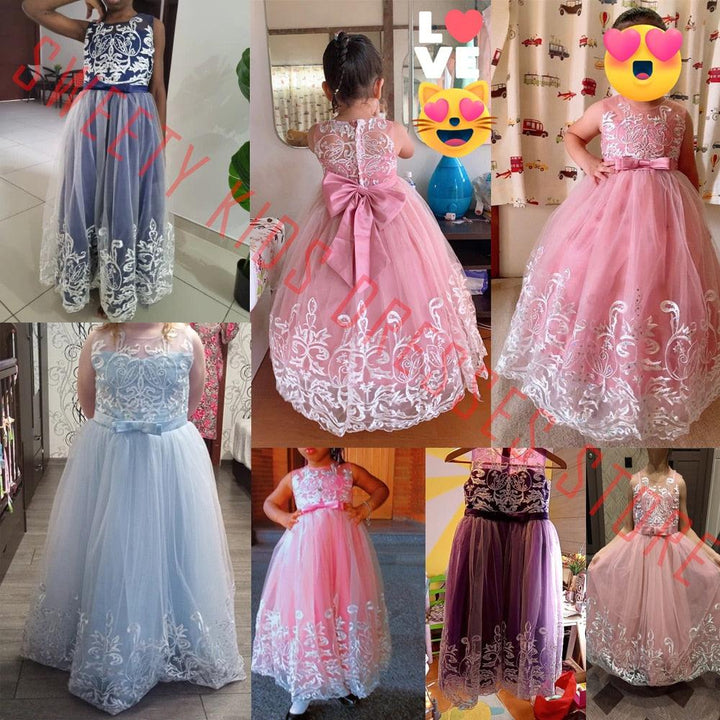 Puffy Tulle Lace Flower Girl  And Christening Dress BENNYS