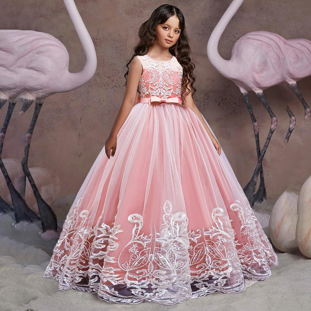 Puffy Tulle Lace Flower Girl  And Christening Dress BENNYS