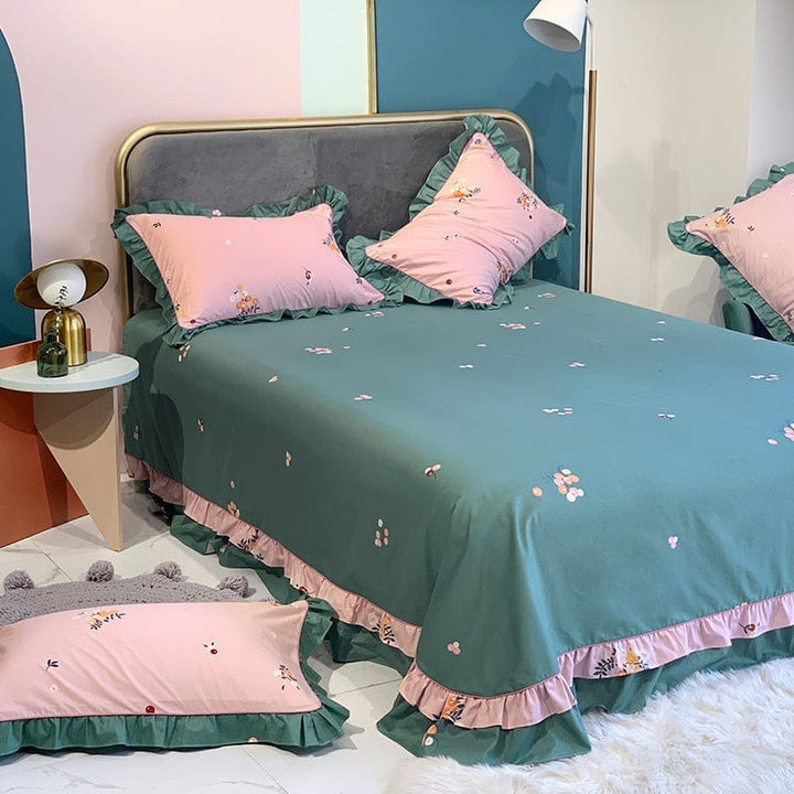 Pure Cotton Edge Rounded Ab Version Bed Sheet Pillowcase BENNYS