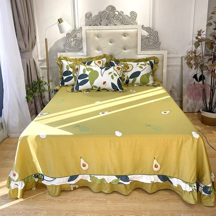 Pure Cotton Edge Rounded Ab Version Bed Sheet Pillowcase BENNYS