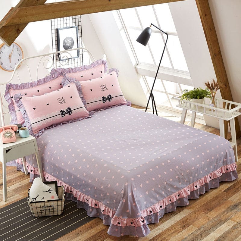 Pure Cotton Edge Rounded Ab Version Bed Sheet Pillowcase BENNYS