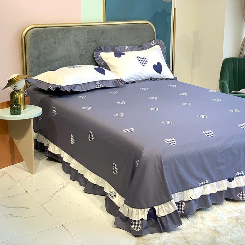 Pure Cotton Edge Rounded Ab Version Bed Sheet Pillowcase BENNYS