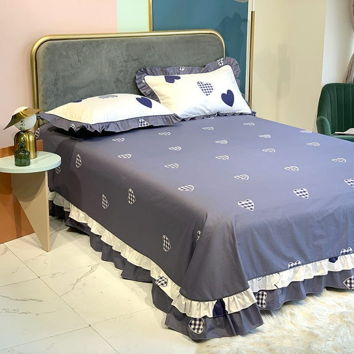 Pure Cotton Edge Rounded Ab Version Bed Sheet Pillowcase BENNYS
