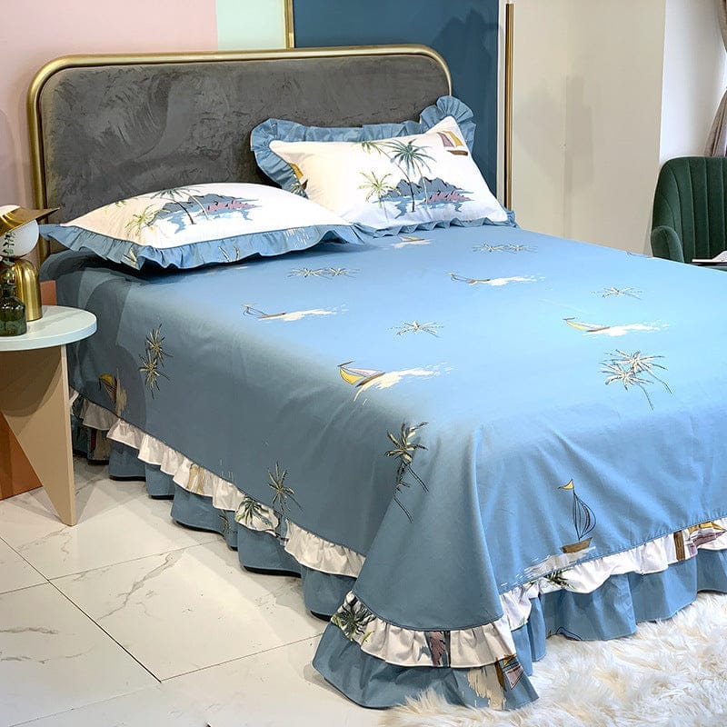 Pure Cotton Edge Rounded Ab Version Bed Sheet Pillowcase BENNYS