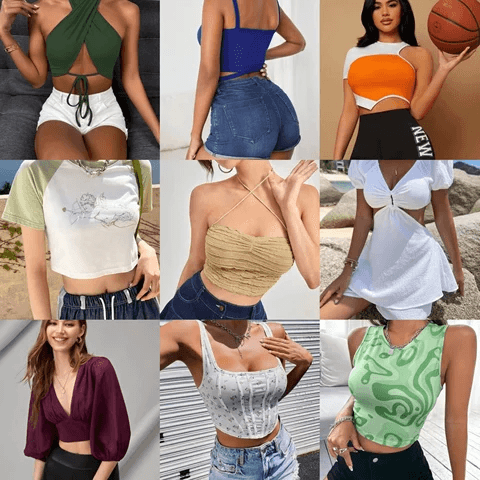 Random 3pcs Summer Crop Tops BENNYS