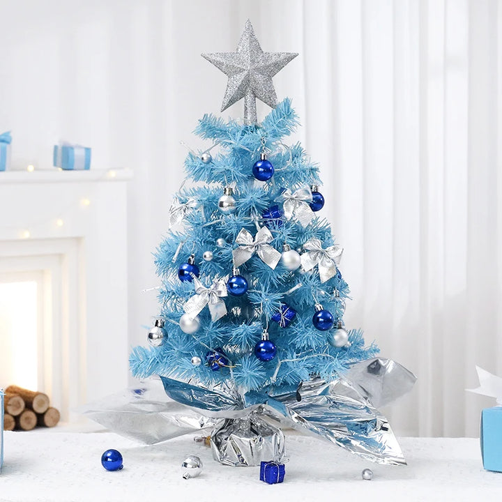 Blue Mini Christmas Tree Star Top Dream Ball Decoration