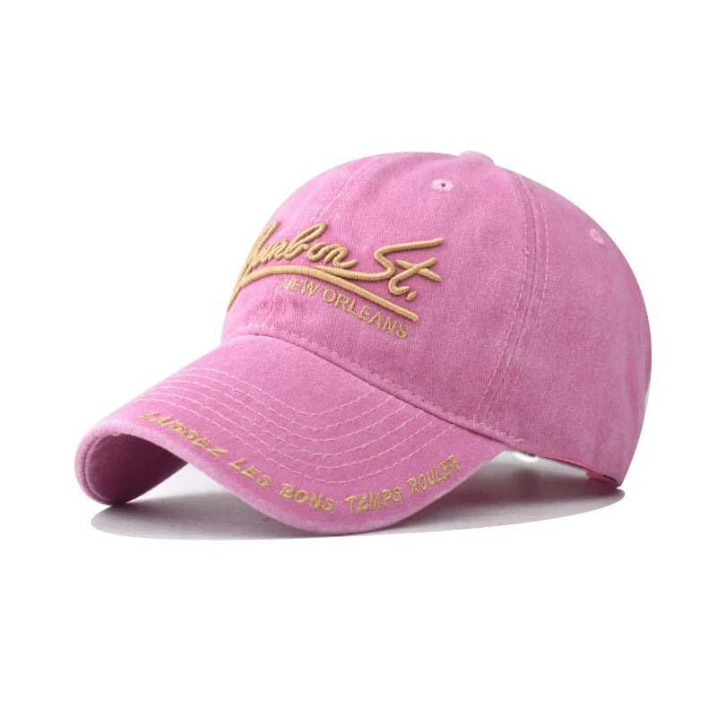 Fashion Big Letters Embroidery Baseball Cap for Women