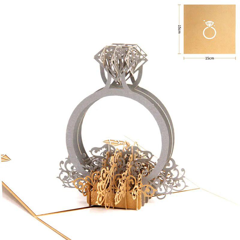 3D Pop Up Engagement Greeting Cards-Cards-Arlik interiors