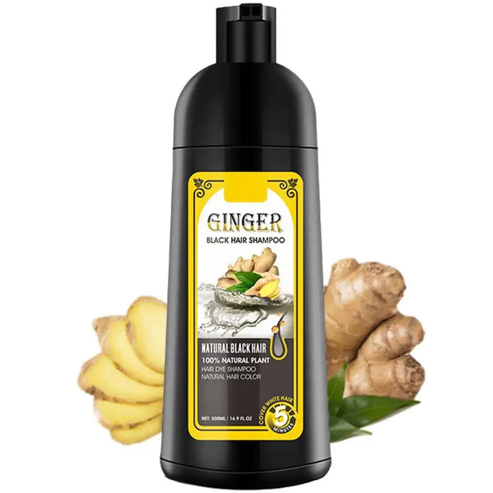 500ml Herbal Hair Dye Black Hair Shampoo