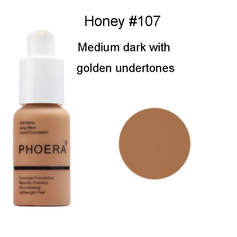 PHOERA 30ml Liquid Foundation Set Oil-control Concealer