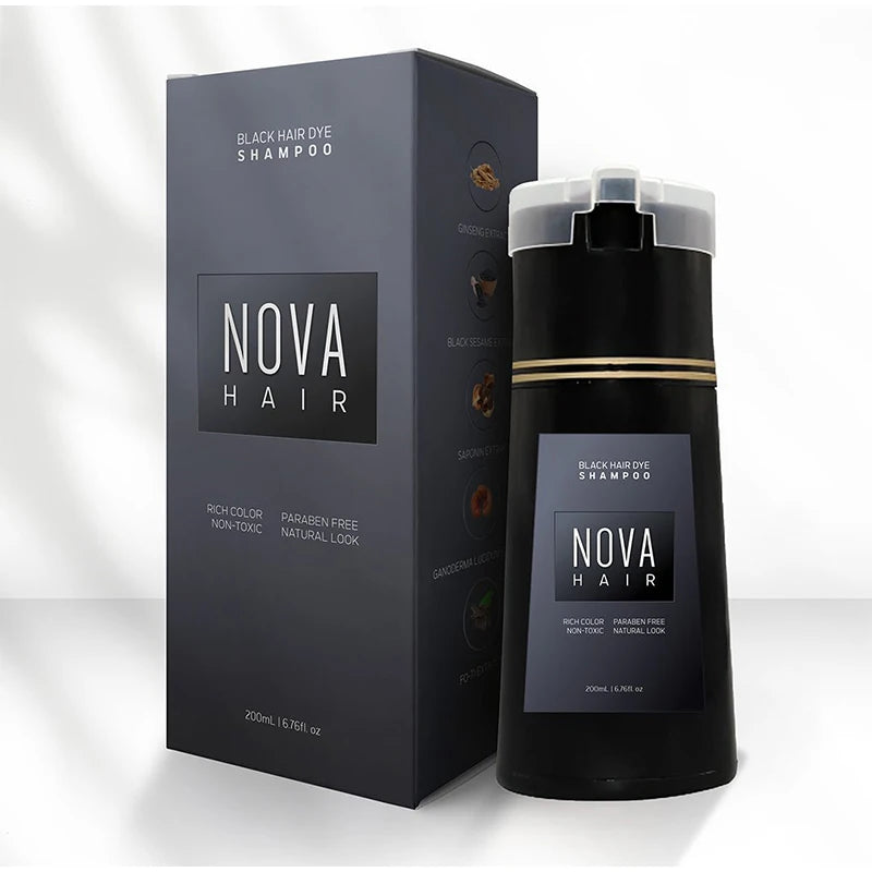 Nova Hair Dyeing Hair Care Shampoo 3-in-1 Natural Hair Dye