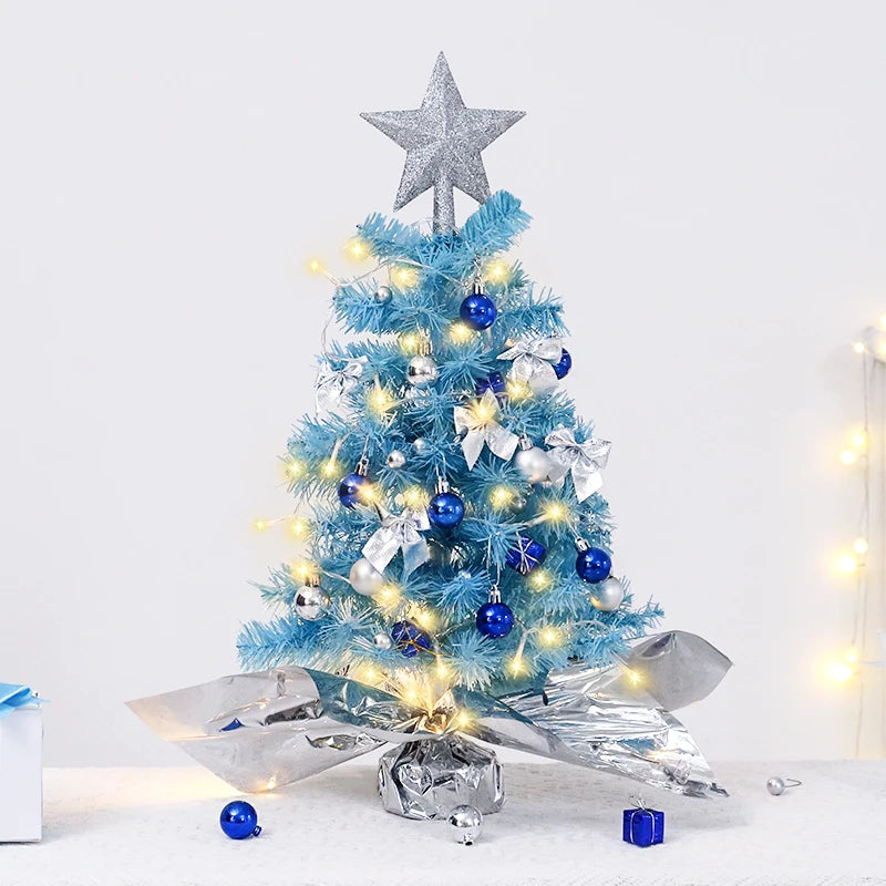 Blue Mini Christmas Tree Star Top Dream Ball Decoration