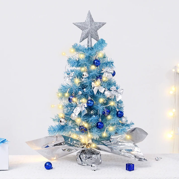 Blue Mini Christmas Tree Star Top Dream Ball Decoration
