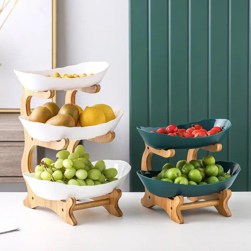 Dinnerware Wooden Fruit Storage Plates Set-Arlik interiors