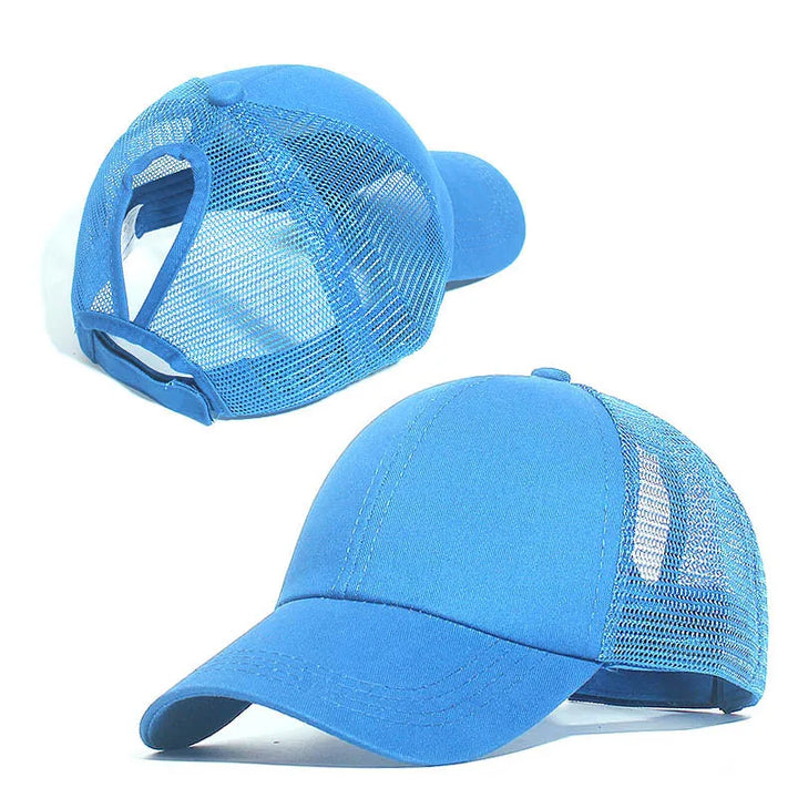 Ponytail Baseball Cap Summer Women  Adjustable Simple Fashionable  Cap