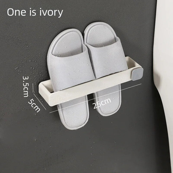 Wall Mounted Punchfree Bathroom Slipper Shelf-Storage Hooks & Racks-Arlik interiors