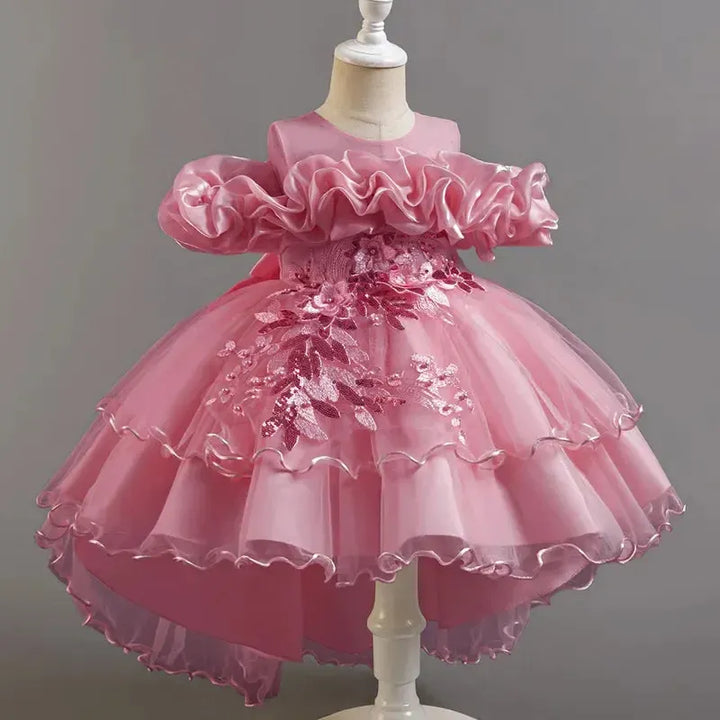 3-10 Years Girls Tailing Dress Summer Sequins Dresses-Dresses-Bennys Beauty World