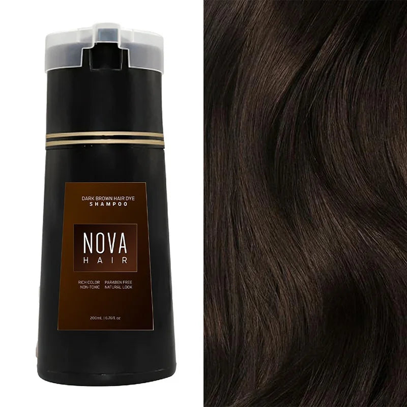 Nova Hair Dyeing Hair Care Shampoo 3-in-1 Natural Hair Dye