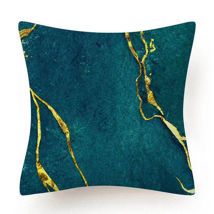 Teal Blue And Green Geometric Pillow Cover Sofa-Cushion cover-Arlik interiors
