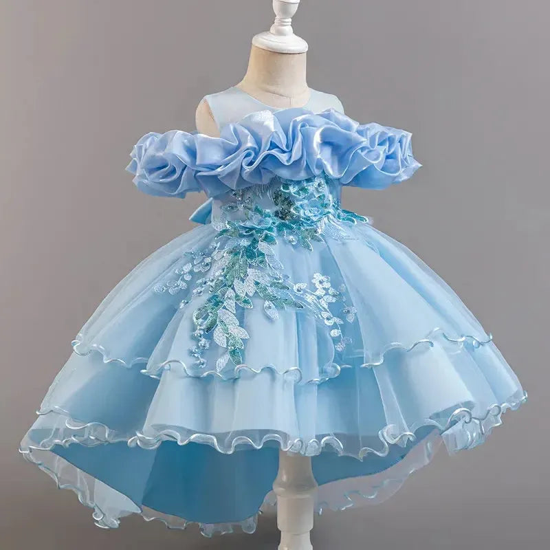 3-10 Years Girls Tailing Dress Summer Sequins Dresses-Dresses-Bennys Beauty World