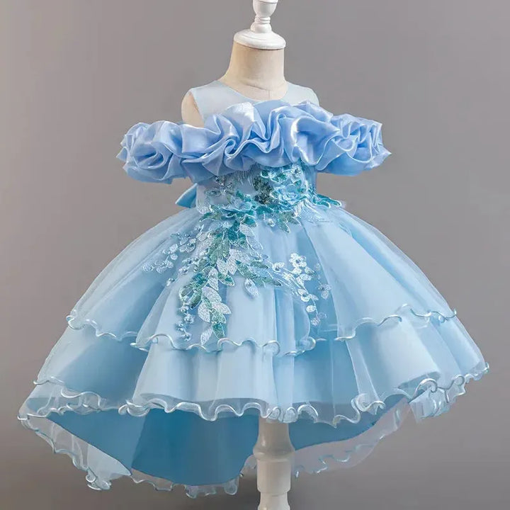 3-10 Years Girls Tailing Dress Summer Sequins Dresses-Dresses-Bennys Beauty World