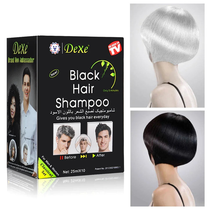 10 Pcs Dexe Natural Black Hair Shampoo