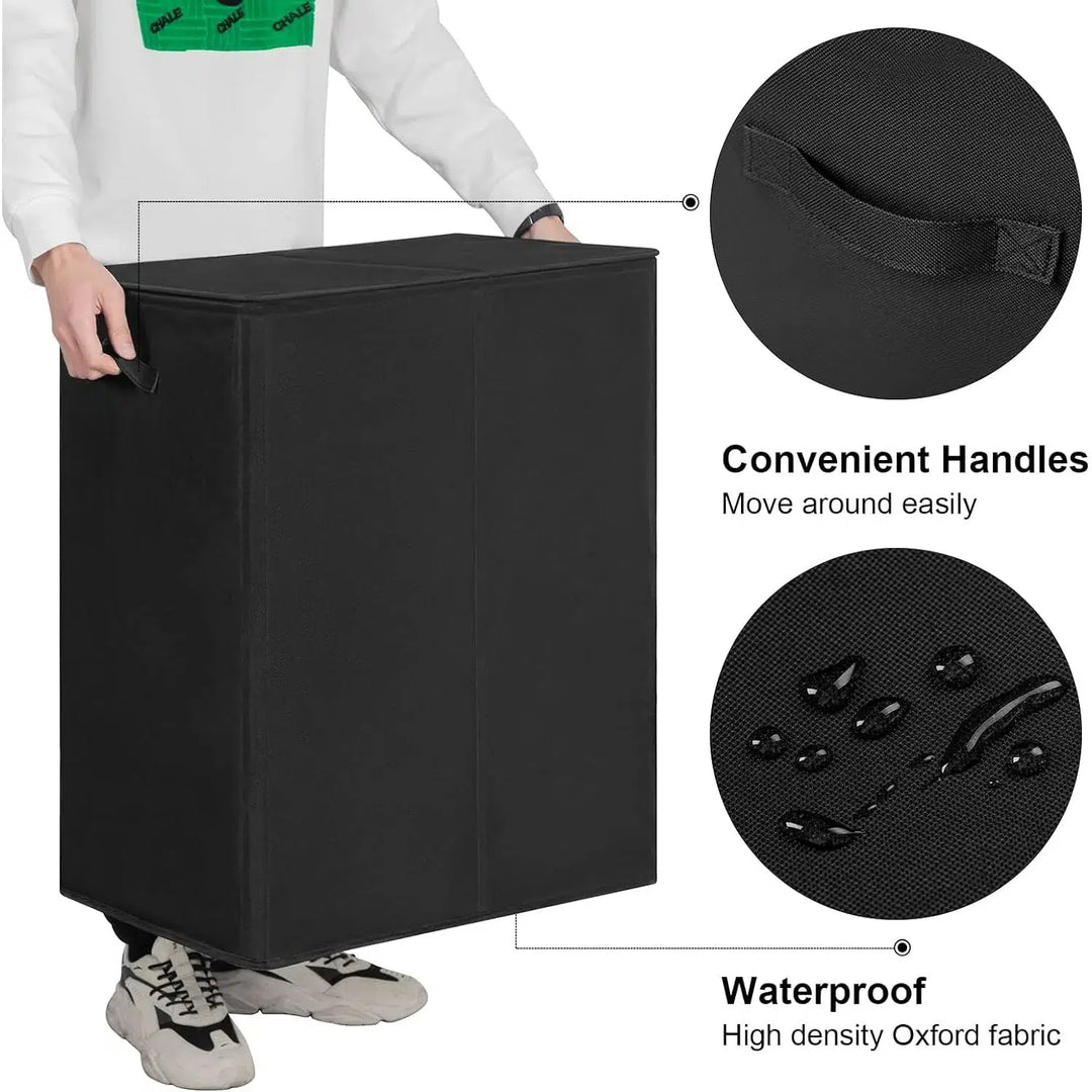 Double Laundry Hamper with Lid and Removable Laundry Bags