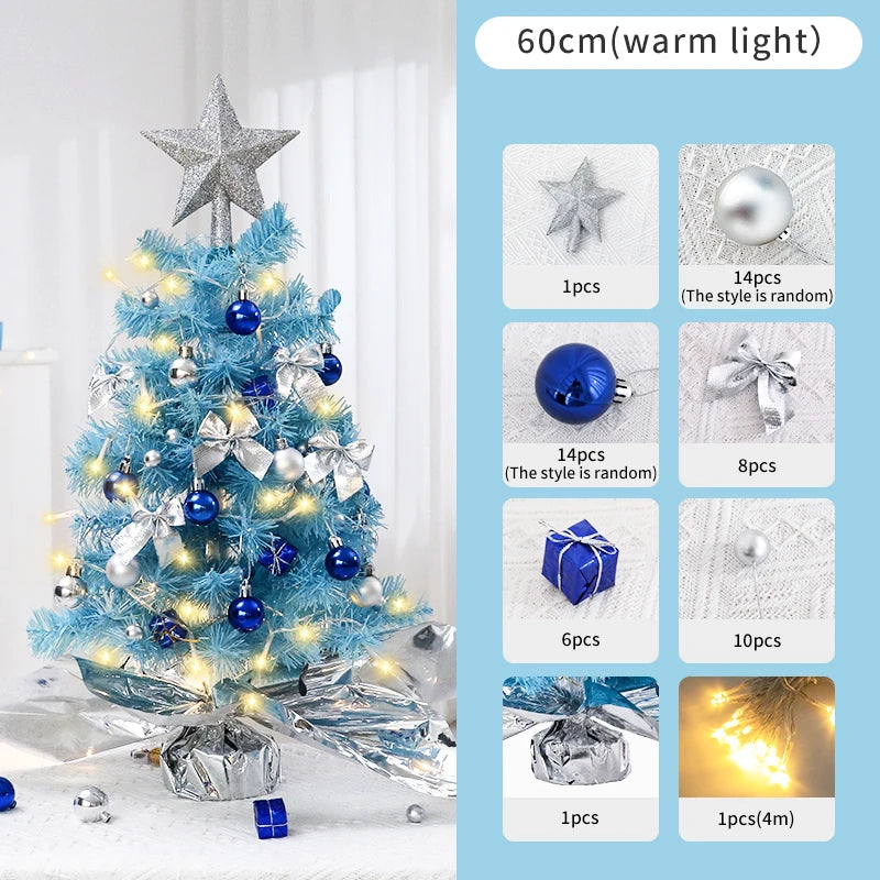 Blue Mini Christmas Tree Star Top Dream Ball Decoration