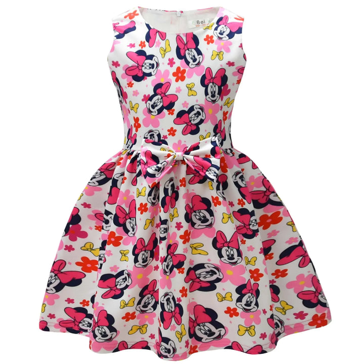 Baby Girls Sleeveless Dress Cute Cartoon Minnie Mouse Princess Dress