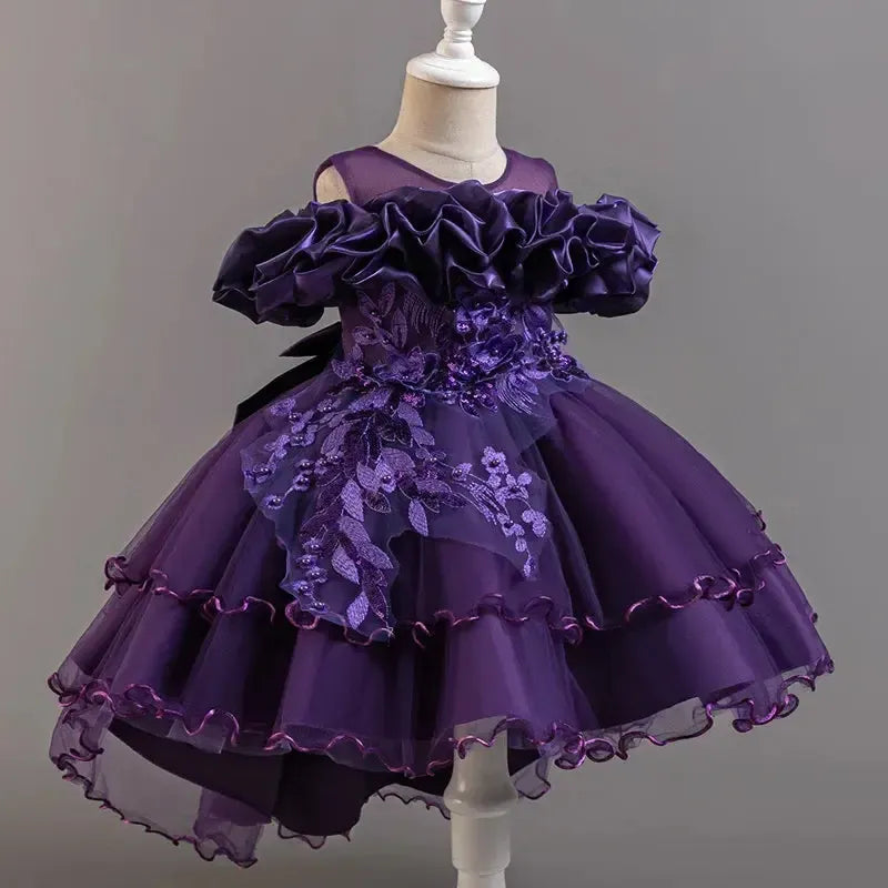 3-10 Years Girls Tailing Dress Summer Sequins Dresses-Dresses-Bennys Beauty World