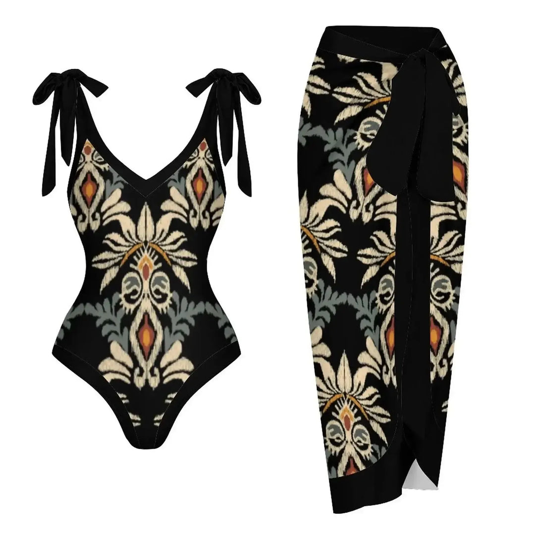 Women Bikini Set Floral Printed Ruffle Bikinis-Swimwear-Bennys Beauty World