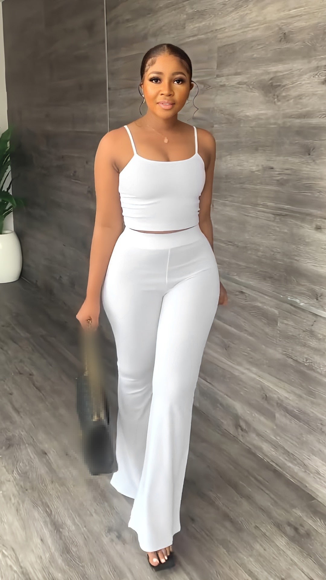 Two piece set women outfits summer 2 piece set pants and crop top-jumpsuit-Bennys Beauty World