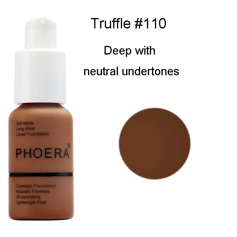 PHOERA 30ml Liquid Foundation Set Oil-control Concealer