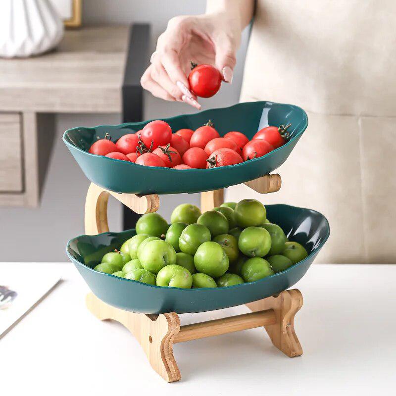 Dinnerware Wooden Fruit Storage Plates Set-Arlik interiors