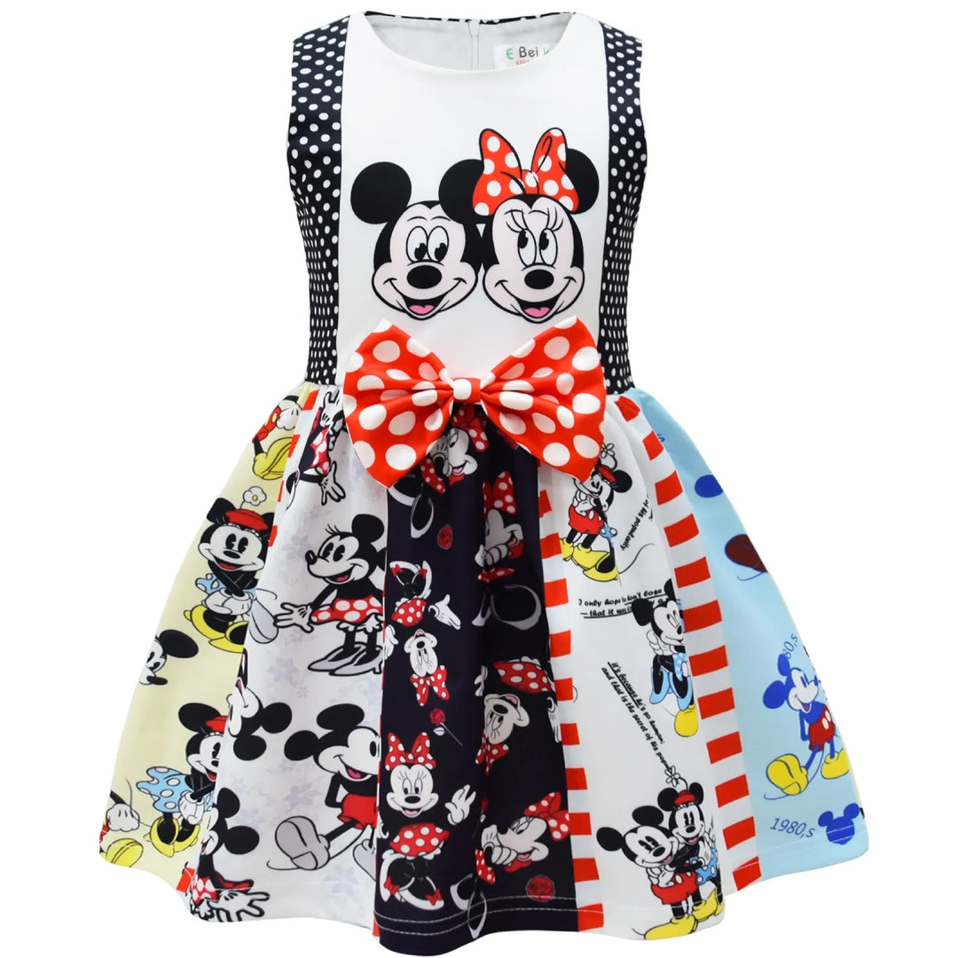Baby Girls Sleeveless Dress Cute Cartoon Minnie Mouse Princess Dress