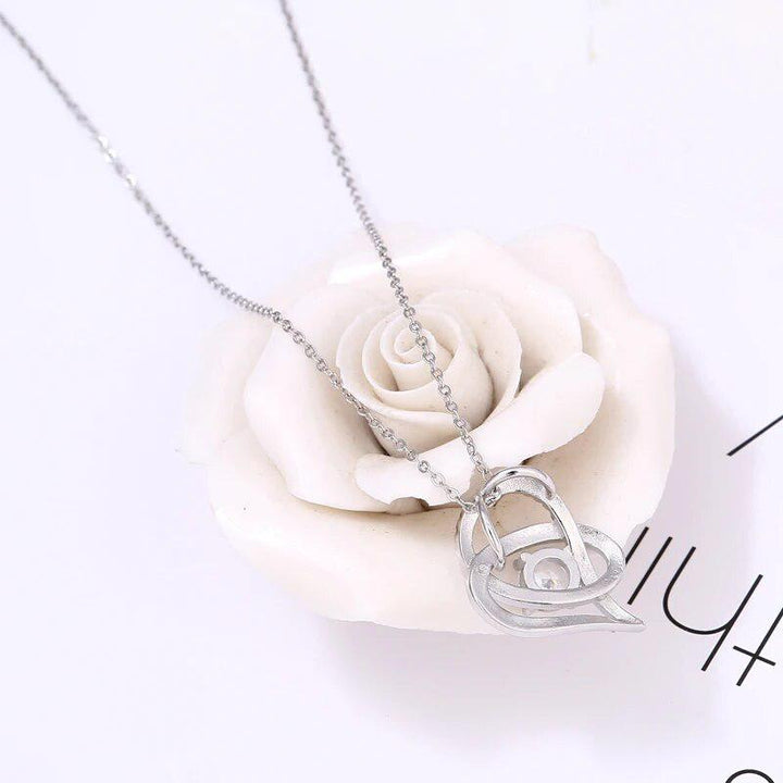 Mother Necklace Women Jewellry Mother's Day Gift "i love you to the moon and back" Heart Necklaces To My Mom Birthday-Arlik interiors