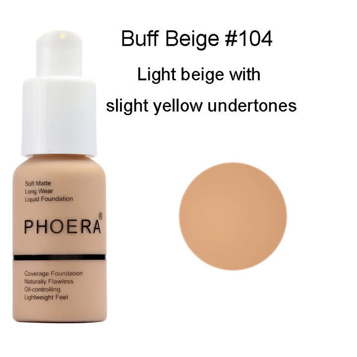 PHOERA 30ml Liquid Foundation Set Oil-control Concealer