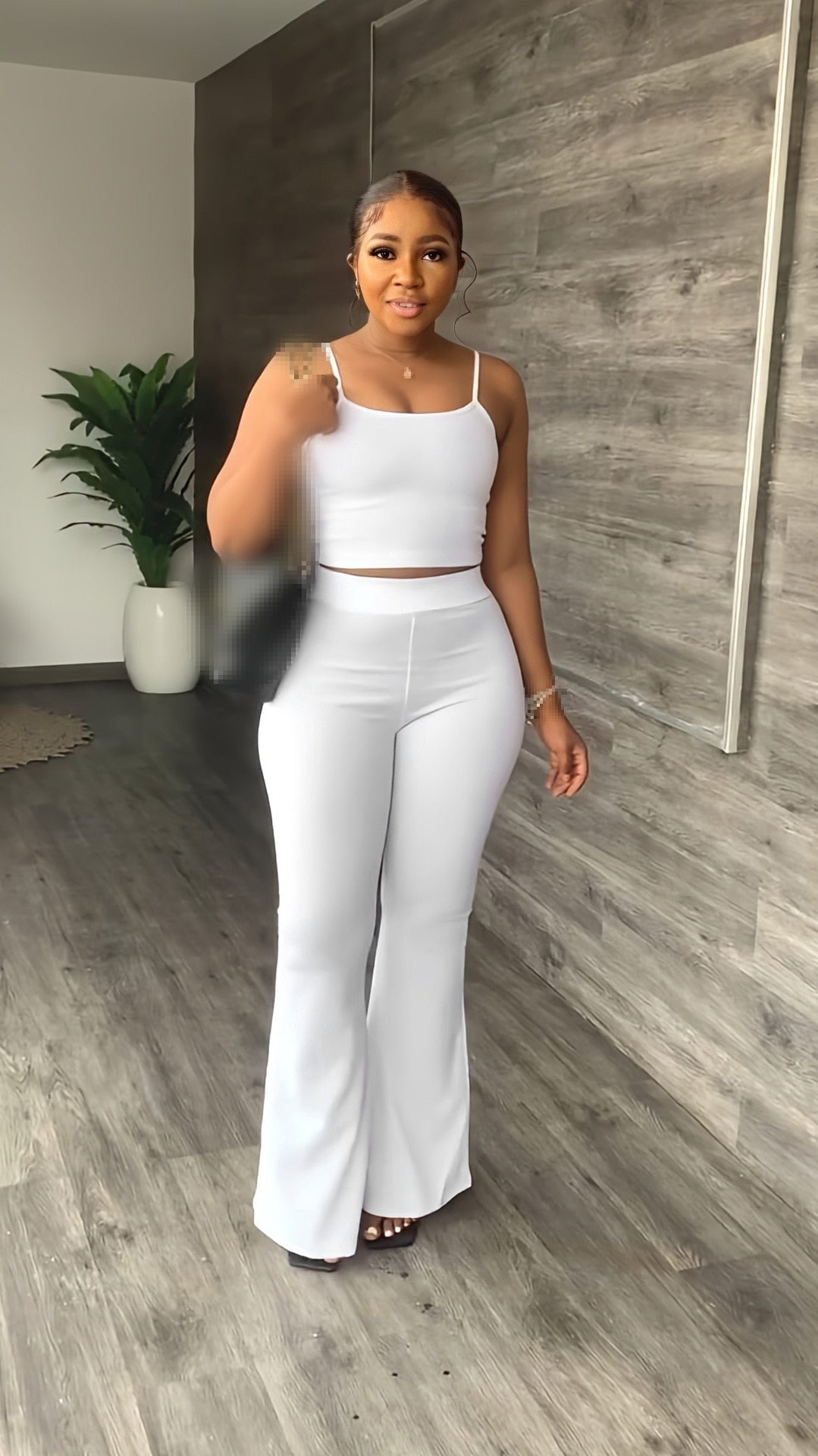 Two piece set women outfits summer 2 piece set pants and crop top-jumpsuit-Bennys Beauty World