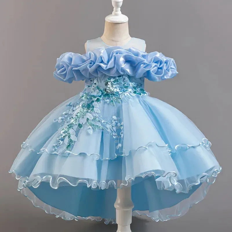 3-10 Years Girls Tailing Dress Summer Sequins Dresses-Dresses-Bennys Beauty World