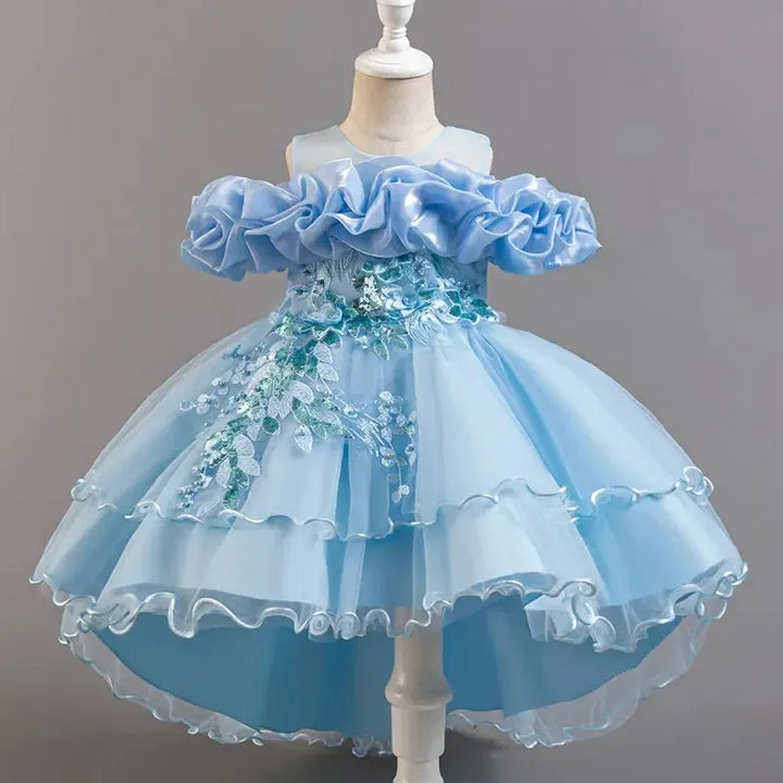 3-10 Years Girls Tailing Dress Summer Sequins Dresses-Dresses-Bennys Beauty World