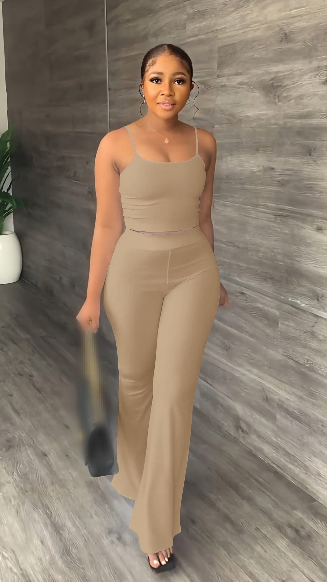 Two piece set women outfits summer 2 piece set pants and crop top-jumpsuit-Bennys Beauty World