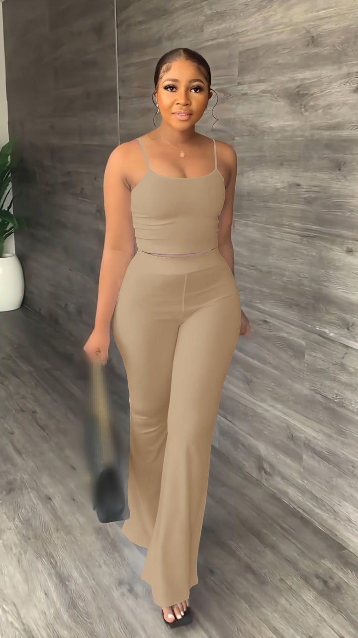 Two piece set women outfits summer 2 piece set pants and crop top-jumpsuit-Bennys Beauty World