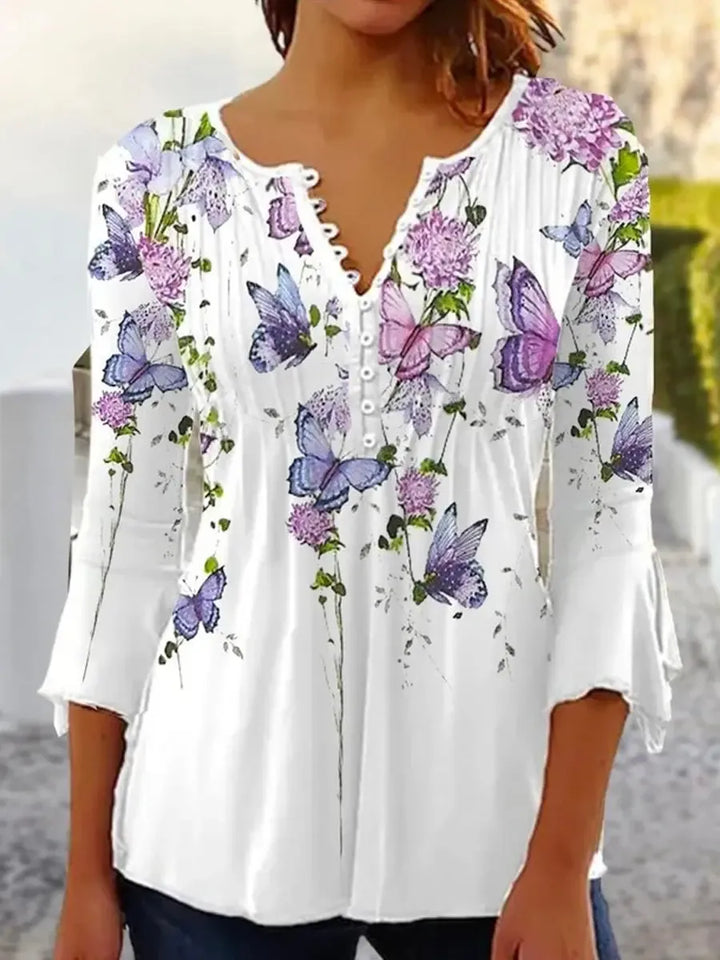 Fashion Women Shirt Casual Loose Long-sleeved Shirt-Blouse-Bennys Beauty World