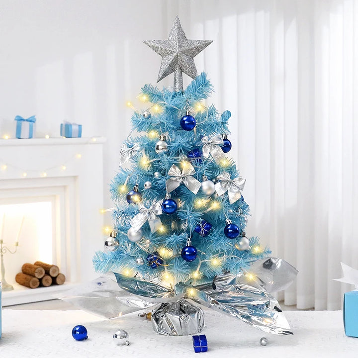 Blue Mini Christmas Tree Star Top Dream Ball Decoration
