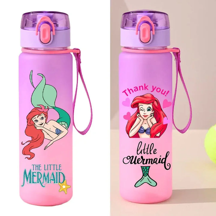 560ml Gradient Cup Little Mermaid Pink Series & 460ml Plastic Cup