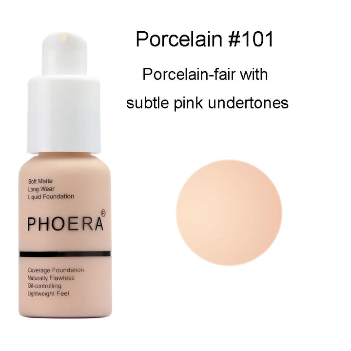 PHOERA 30ml Liquid Foundation Set Oil-control Concealer