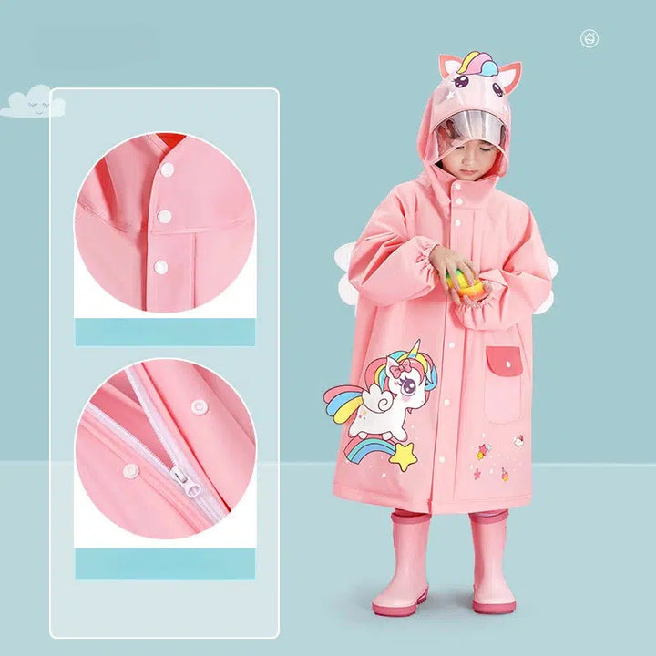 Waterproof Kids Raincoat Kindergarten Cartoon Suit-Suit-Bennys Beauty World